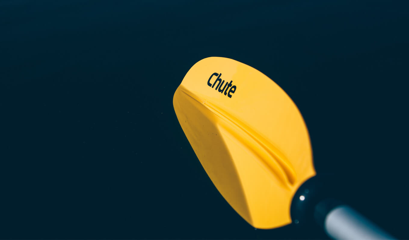 Yellow kayak paddle blade