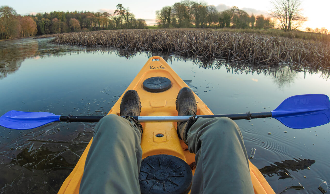 Fishing kayak pedaling