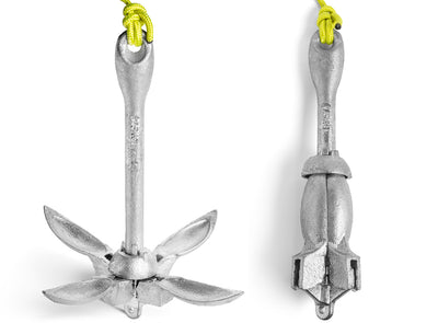 GILI Kayak Anchor Paddle Board Anchor Folded and Unfolded, Galvanized