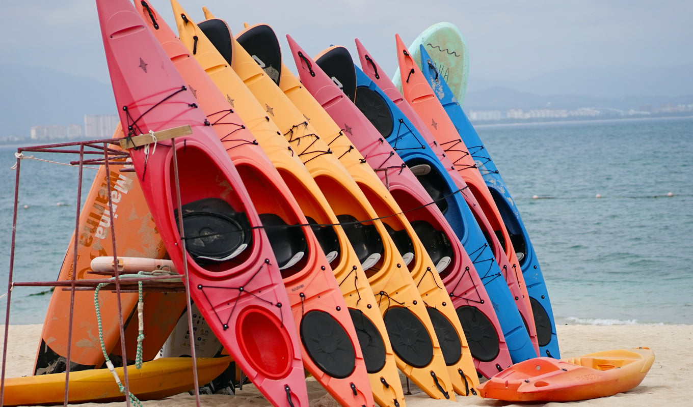 Kayak lined up with a lock