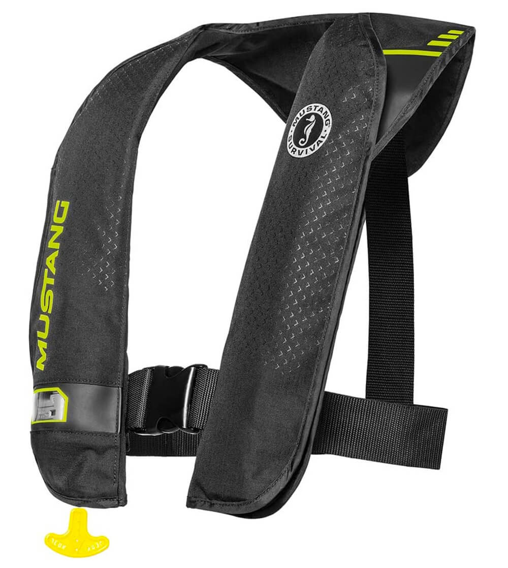 Black mustang MIT inflatable kayak life vest