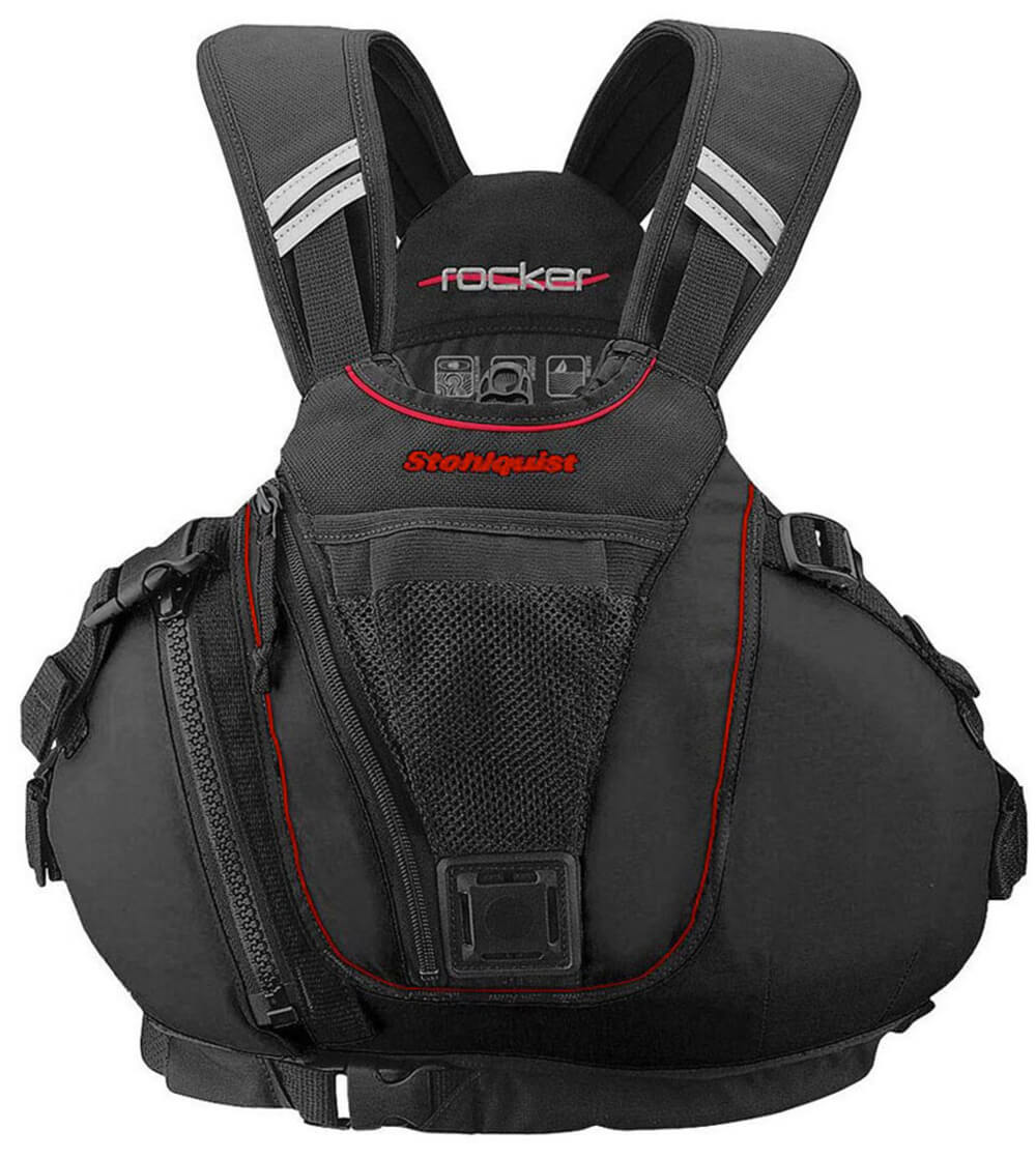 Black stohlquist rocker kayak life vest